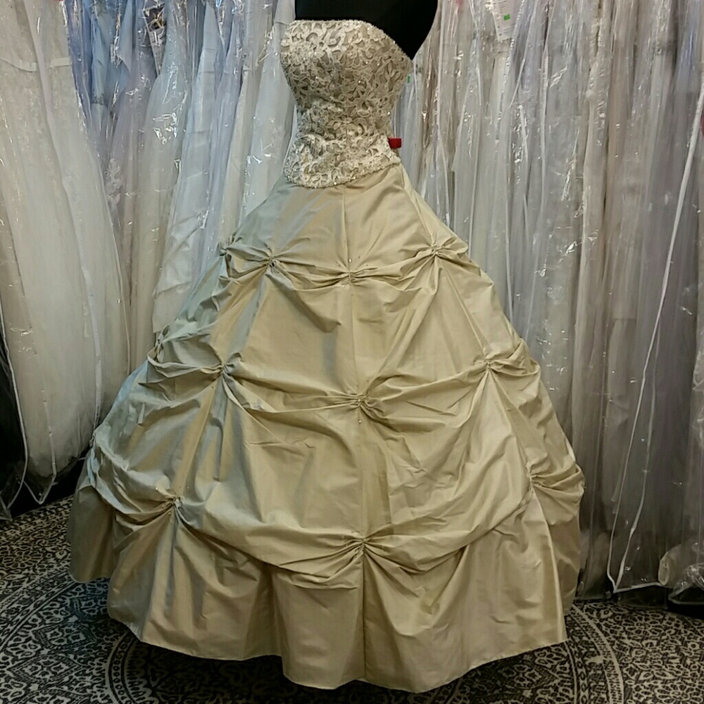 Champagne Lace Belle Ballgown